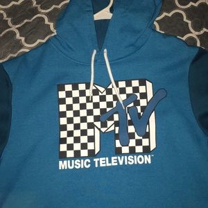 Blue MTV Vintage Style 80s 90s Hoodie